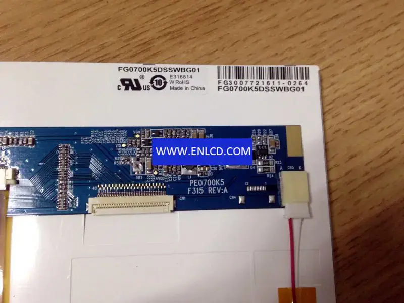 FG0700K5DSSWBG01 Otomotiv Ekranı için Veri Görüntüsü LCD panel değiştirme