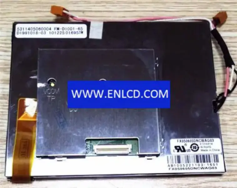 Reemplazo del panel LCD de imagen de datos FX050605DNCWAG03 para aplicaciones industriales