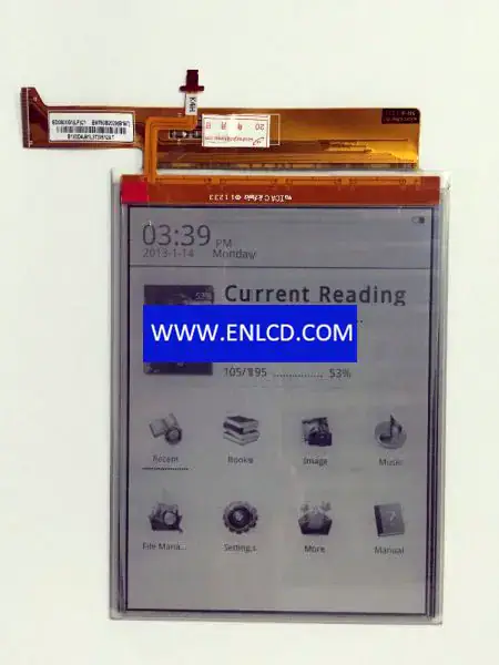 ED060XG1 E-Kitap Okuyucu için E Mürekkep LCD panel değiştirme