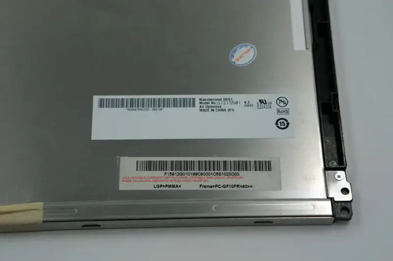 Substituição do painel LCD G121SN01 V3 AUO para aplicação industrial