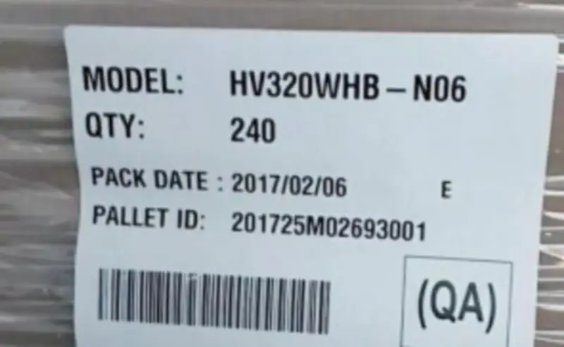 Remplacement du panneau LCD HV320WHB-N06 BOE pour écran tactile