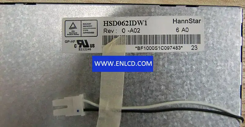 HSD062IDW1-A02 HannStar LCD panel replacement for Automotive Display