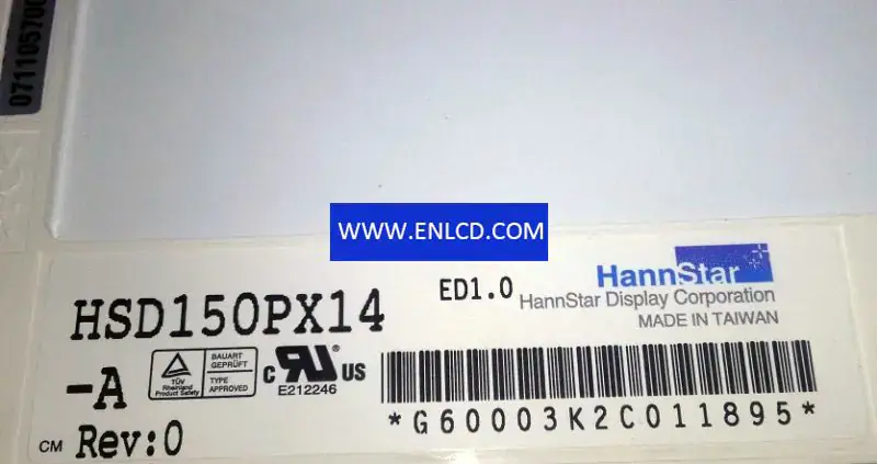 Remplacement du panneau LCD HannStar HSD150PK14-A00 pour ordinateur portable