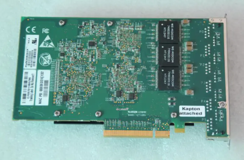 LEBEL TRACKING KAPTON attaché I350-T6 82580 6 PCIe Ethernet Adapter carte mère industrielle