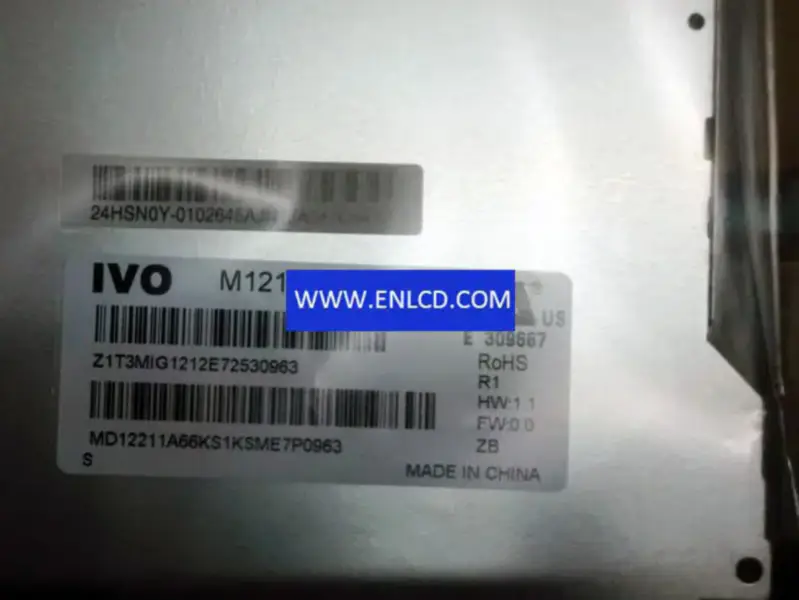 Remplacement du panneau LCD M121GNX2 R1 IVO pour application industrielle