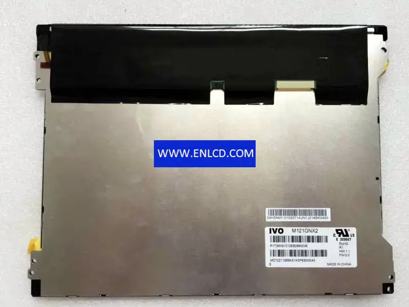 Remplacement du panneau LCD M121GNX2 R1 IVO pour application industrielle