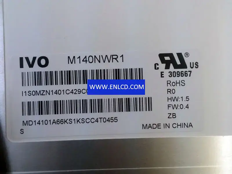 Remplacement du panneau LCD M140NWR1 R0 IVO pour ordinateur portable