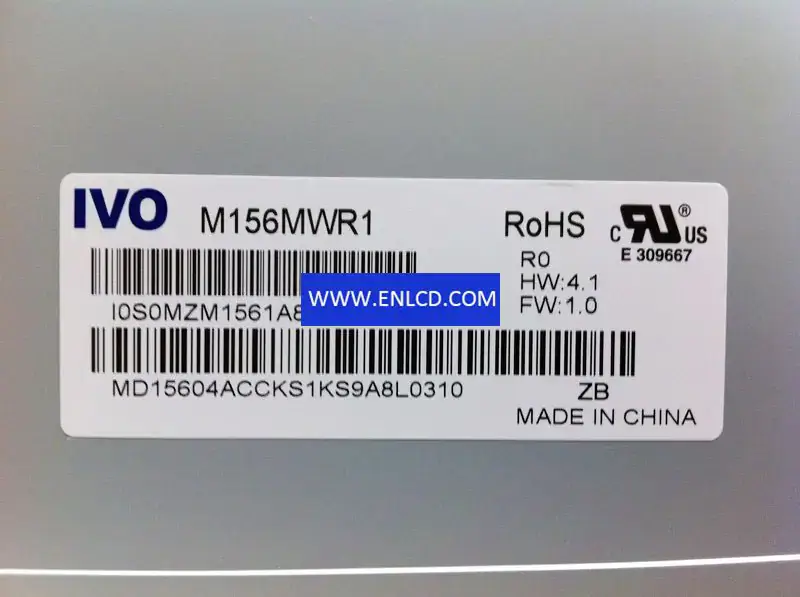Remplacement du panneau LCD M156MWR1 R0 IVO pour moniteur de bureau