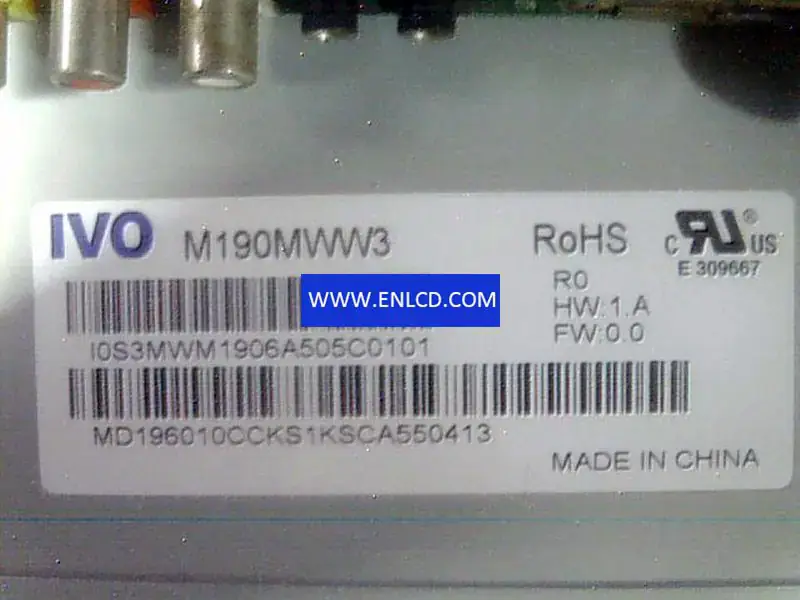 M190MWW3 R0 IVO Pannello LCD sostitutivo per Monitor Desktop