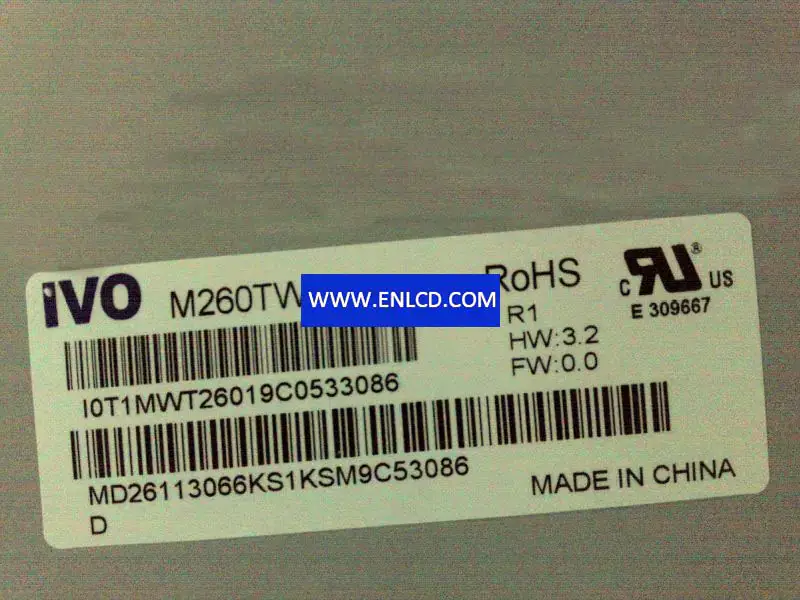 Remplacement du panneau LCD M260TWR1 R1 IVO