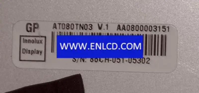 AT080TN03 V.1 Innolux Remplacement du panneau LCD pour écran tactile
