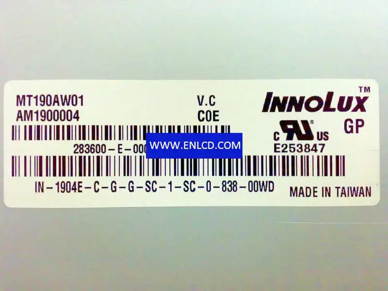 Innolux MT190AW01 V.C pannello LCD