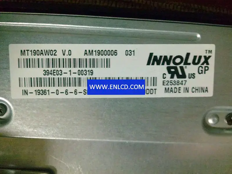 Innolux MT190AW02 V.0 LCD panel