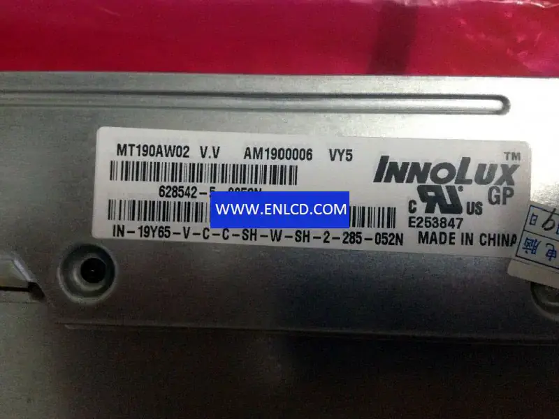 Remplacement du panneau LCD MT190AW02 VV Innolux pour moniteur de bureau
