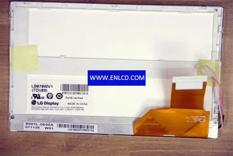 Remplacement du panneau LCD LB070WV1-TD08 LG Display