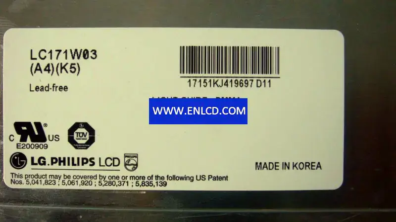 LC171W03-A4K5 Pannello LCD sostitutivo LG Display per televisori