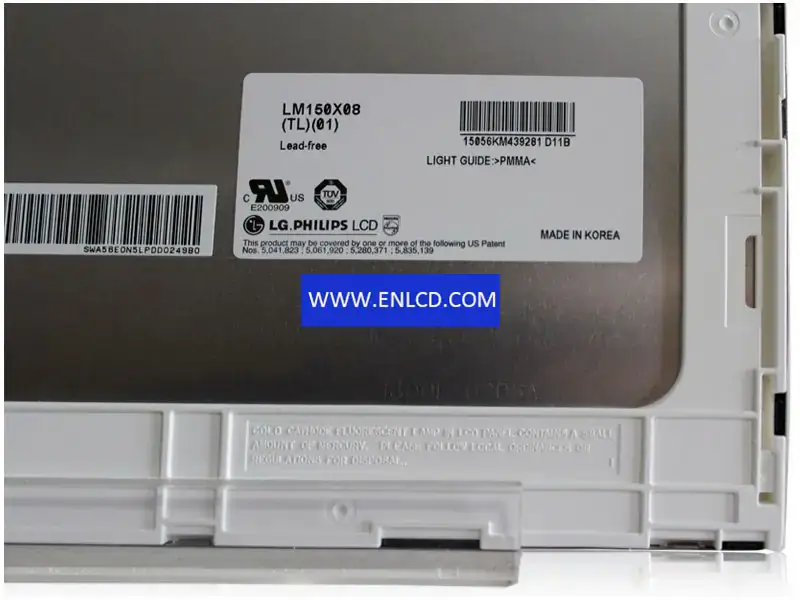 Remplacement du panneau LCD LM150X08-TL01 LG Display pour moniteur de bureau