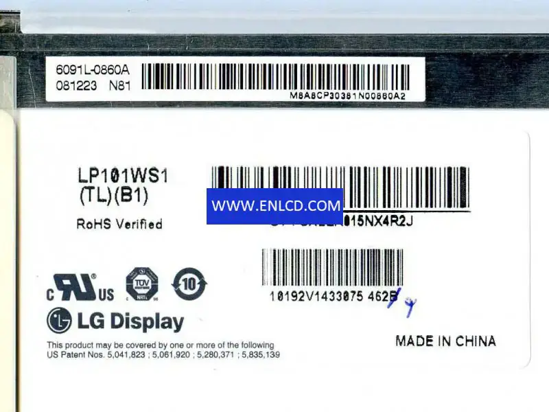 Remplacement du panneau LCD LP101WS1-TLB1 LG Display pour PC Netbook