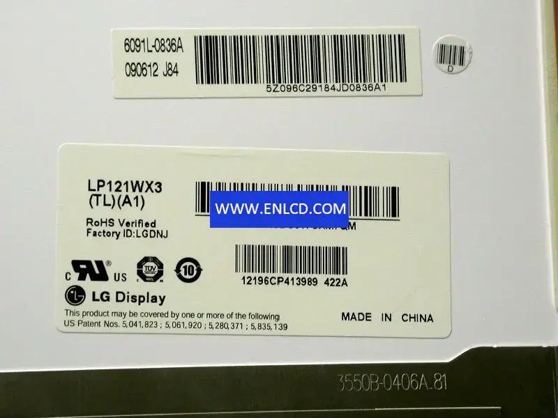 LG Display LP121WX3-TLA1 LCD panel