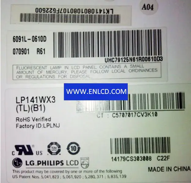 LP141WX3-TLB1 LG Display LCD panel replacement