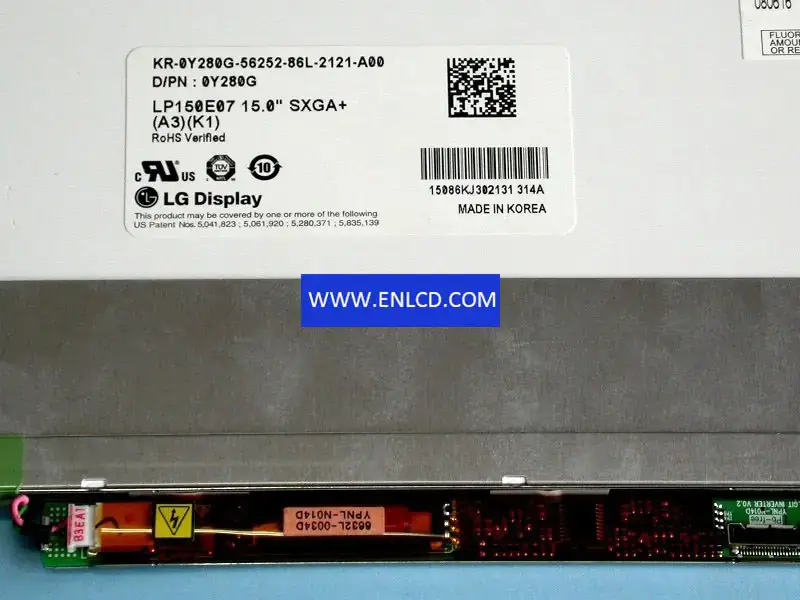 Remplacement du panneau LCD LP150E07-A3K1 LG Display pour ordinateur portable