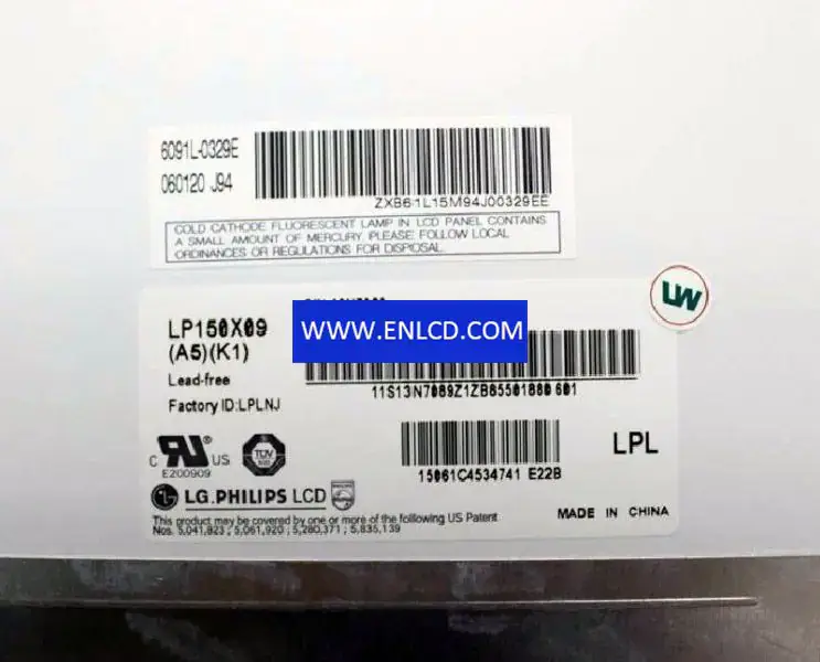 LP150X09-A5K1 LG Display LCD panel replacement for Laptop