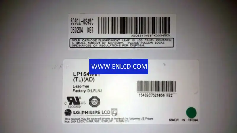 Remplacement du panneau LCD LP154W01-TLAD LG Display pour ordinateur portable