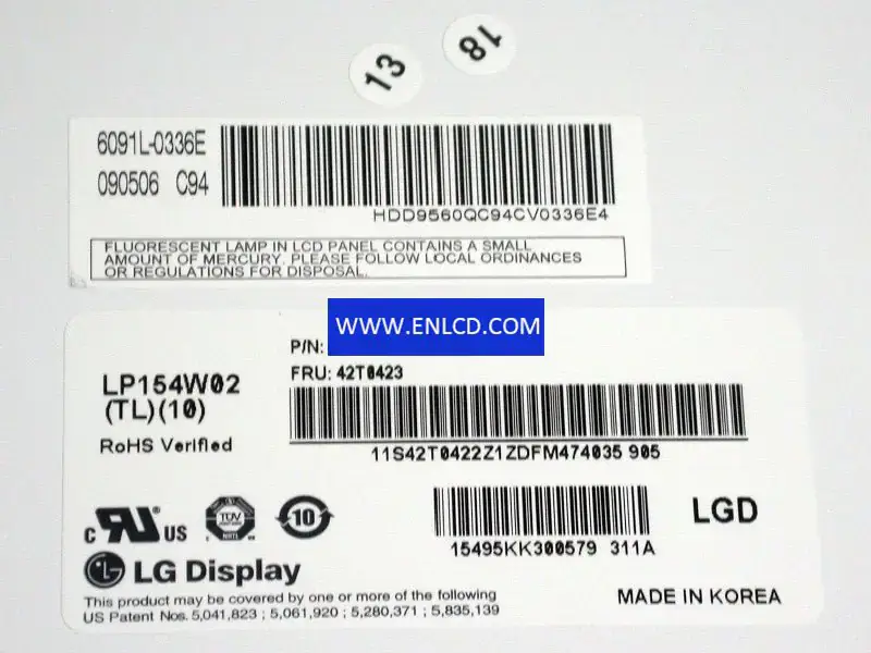 Sostituzione del pannello LCD Display LP154W02-TL10 LG per laptop
