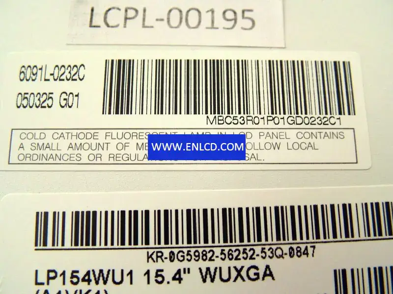 LG Display LP154WU1-A1K1 LCD panel