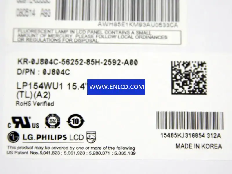 LP154WU1-TLA2 LG Display LCD panel replacement for Laptop