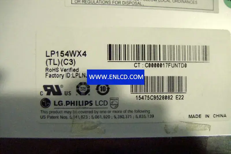 LP154WX4-TLC3 LG Display LCD panel replacement for Touchscreen