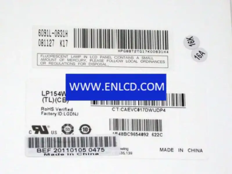 LP154WX4-TLCB LG Display LCD panel replacement for Laptop