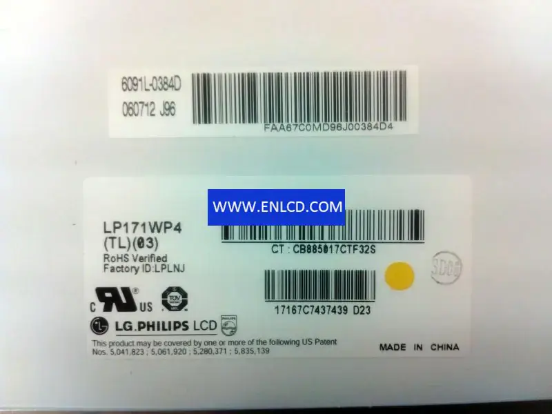 LP171WP4-TL03 LG Display LCD panel replacement for Laptop