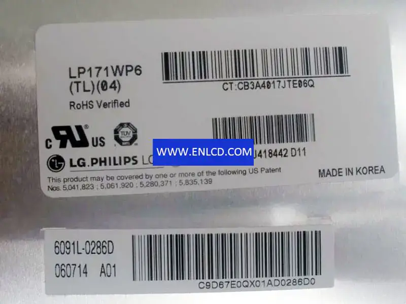 LG Display LP171WP6-TL04 LCD panel