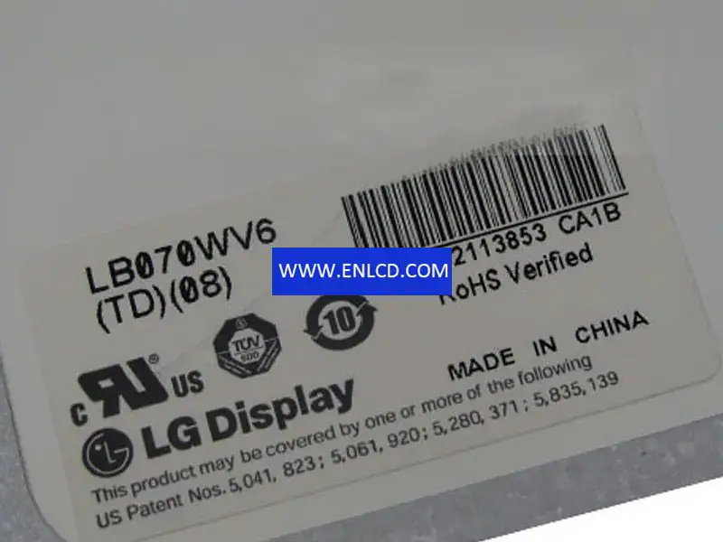 Reemplazo del panel LCD de pantalla LG LB070WV6-TD08