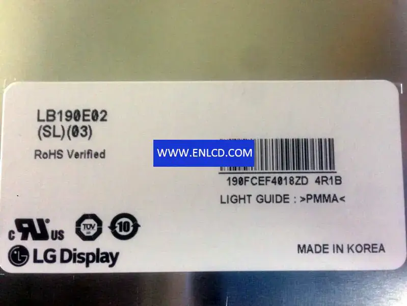 Reemplazo del panel LCD de pantalla LG LB190E02-SL03 para aplicaciones industriales