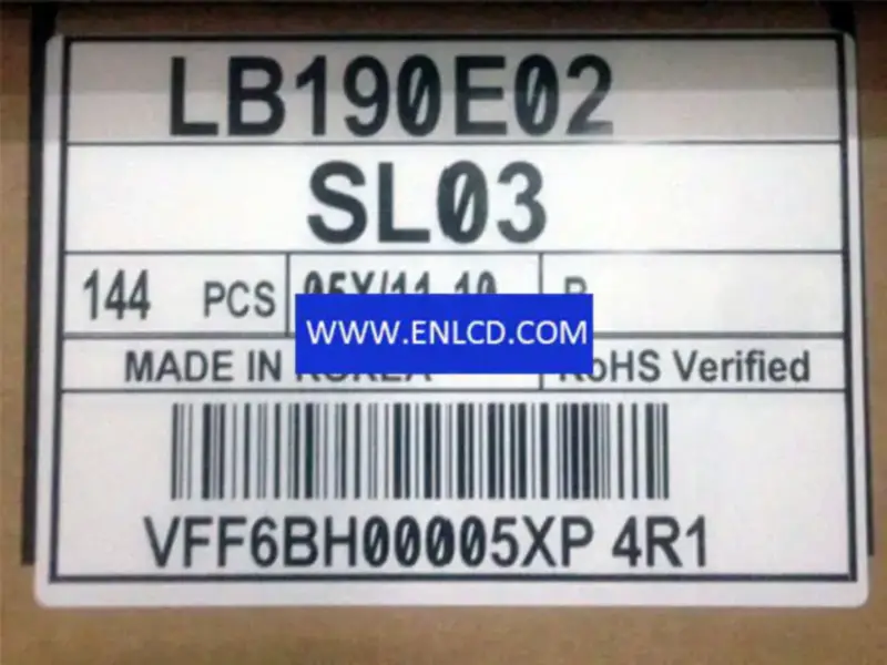 Reemplazo del panel LCD de pantalla LG LB190E02-SL03 para aplicaciones industriales