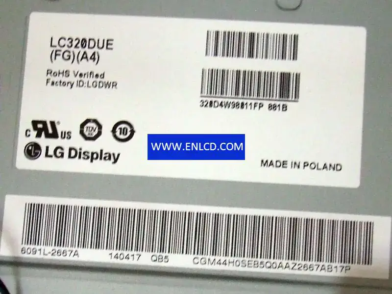 Remplacement du panneau LCD LC320DUE-FGA4 LG Display pour téléviseurs