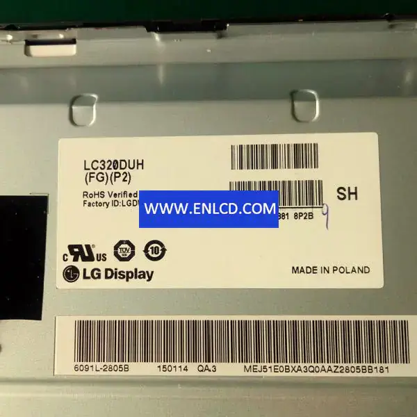 Remplacement du panneau LCD LC320DUH-FGP2 LG Display pour écran tactile