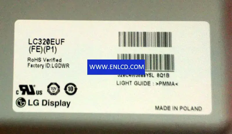 Remplacement du panneau LCD LC320EUF-FEP1 LG Display pour téléviseurs