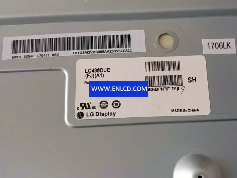 Remplacement du panneau LCD LC430DUE-FJA1 LG Display pour téléviseurs