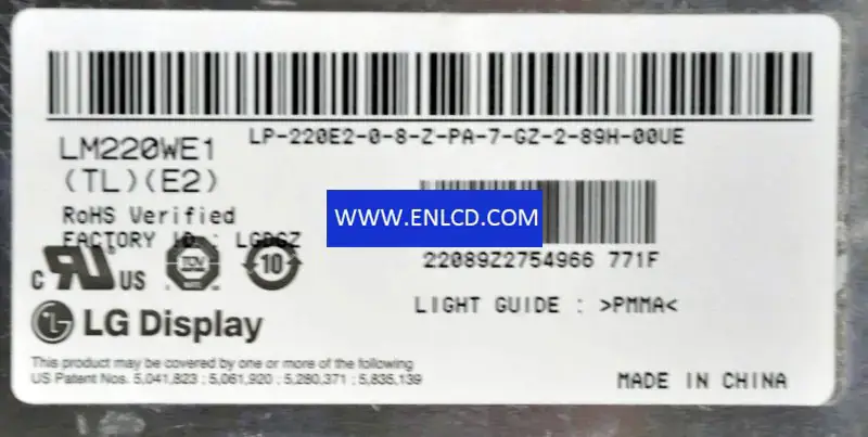LG Display LM220WE1-TLE2 LCD