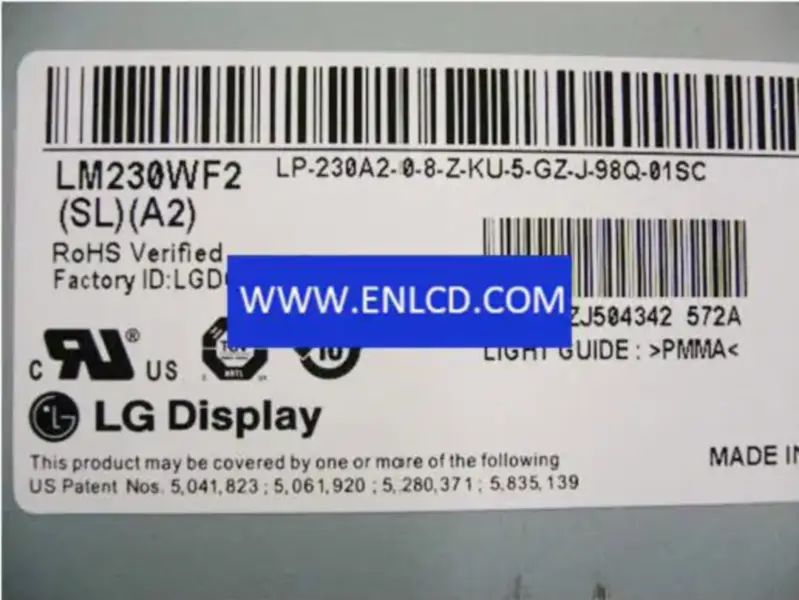 LM230WF2-SLA2 LG Display デスクトップモニター用 LCD パネル交換品