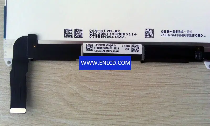 Remplacement du panneau LCD LP079X01-SMA1 LG Display pour écran tactile