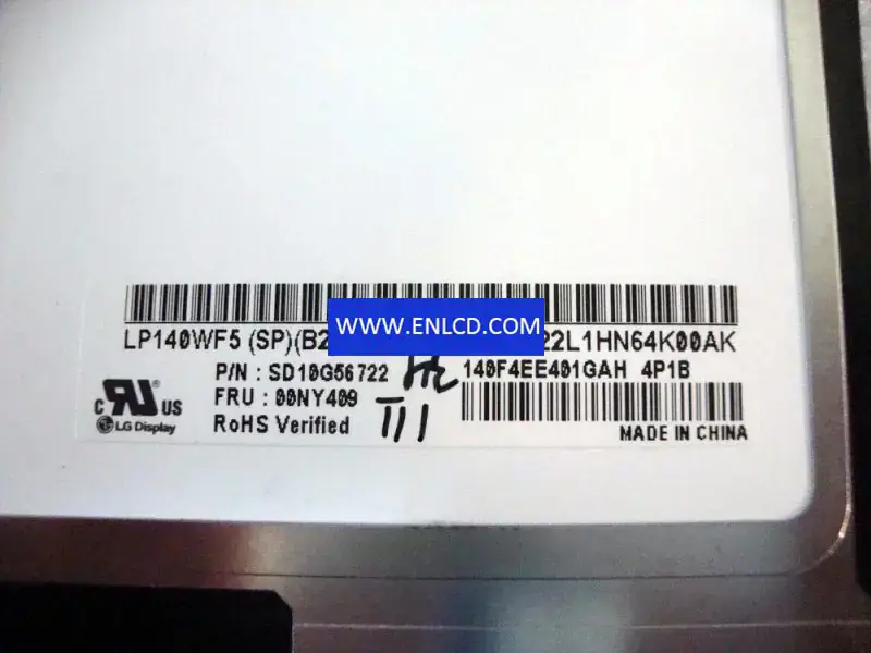 LP140WF5-SPB2 LG LCD-scherm vervanging voor laptop
