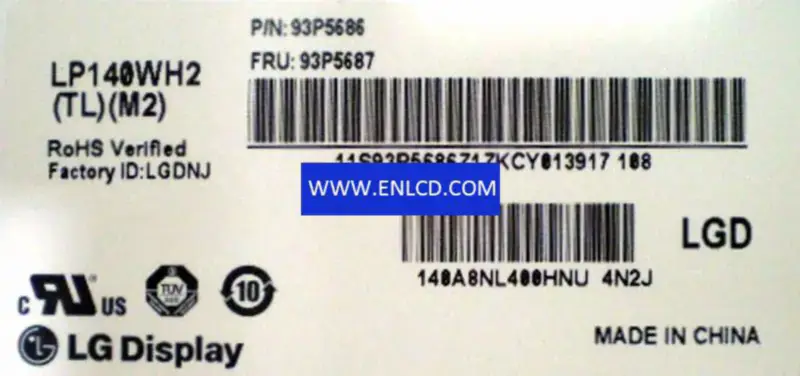 LP140WH2-TLM2 LG Display LCD panel replacement for Laptop