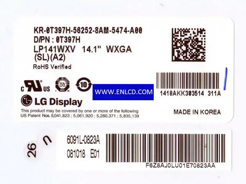 LP141WXV-SLA2 LG Display LCD-Panel-Ersatz
