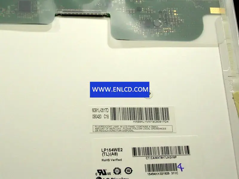 Remplacement du panneau LCD LP154WE2-TLA8 LG Display