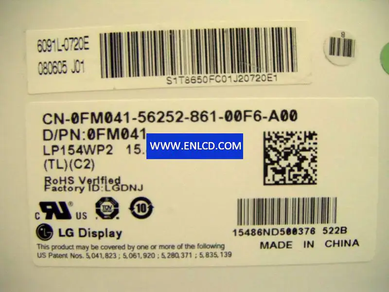 Dizüstü Bilgisayar için LP154WP2-TLC2 LG Ekran LCD panel değiştirme