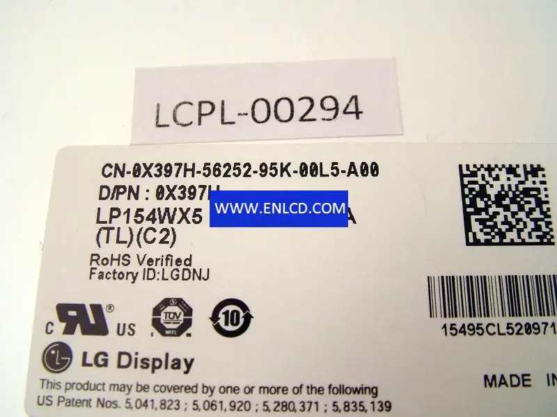 Remplacement du panneau LCD LP154WX5-TLC2 LG Display